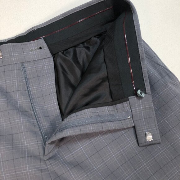 Nike Pants Men's 36x32 Gray Tiger Woods Collection Plaid Golf Performance - Picture 5 of 15